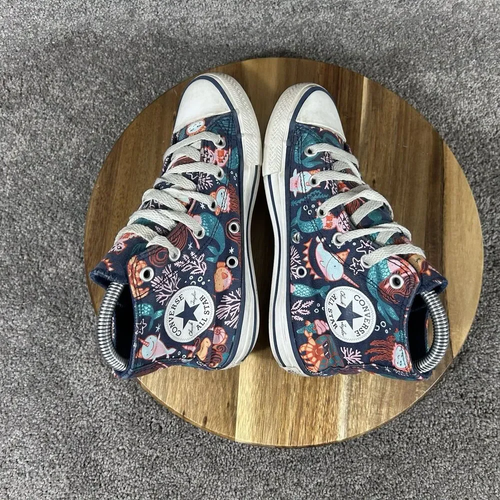 Converse Chuck Taylor All Star Kids Size 1 Mermaid Under The Sea Athletic Shoes